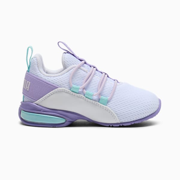 Tenis para infantes Axelion Mesh, PUMA White-Lavender Alert-Lilac Frost, extralarge
